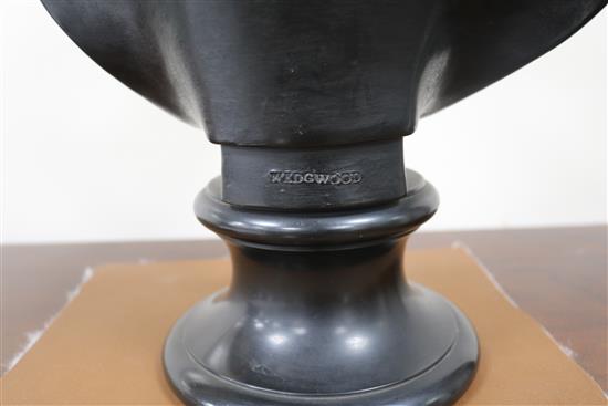 A 19th century large Wedgwood black basalt bust